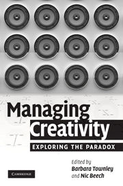 book cover for Managing Creativity
